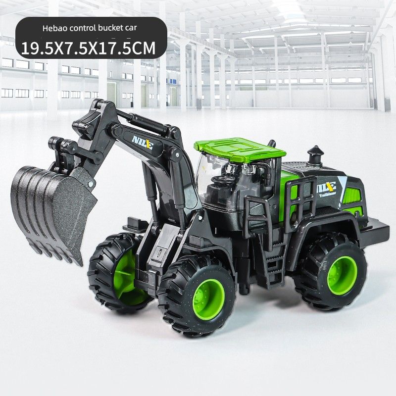 Детский набор инженерной техники из сплава Экскаватор Развивающие игрушки для мальчиков 2-4 лет 6 Кран Каток Бетономешалка