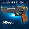 KAZI Series Pistol Desert Eagle Simulation Toy Gun Can Shoot Boys' Educational Building Blocks.