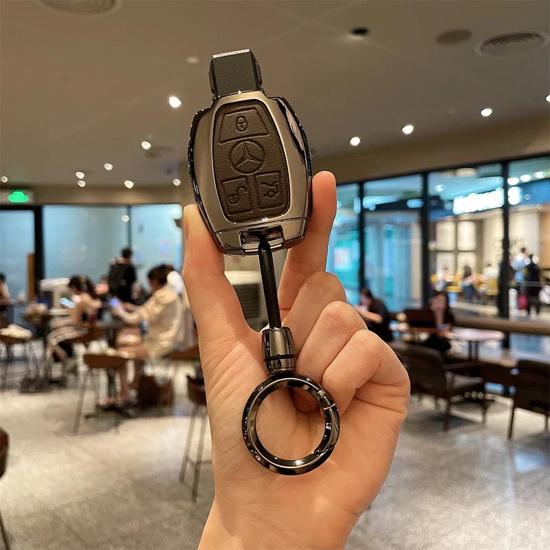 SFX1 Car Key Case Cover Shell Fob For Mercedes Benz A C E S G Class W177 W205 W213 X167 W222 CLA GLE GLB GLS AMG Maybach