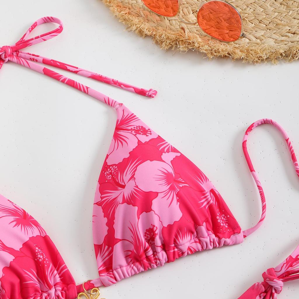 2025 Euro-American New Style Lace-Up Backless Sexy Split Bikini Swimsuit for Women