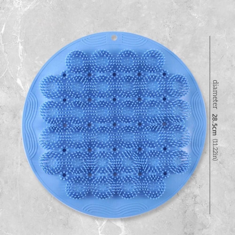 TPR Back Scrubber Solid Color Back Massage Cleaning Brush Exfoliating Brush Mat  Wash Feet