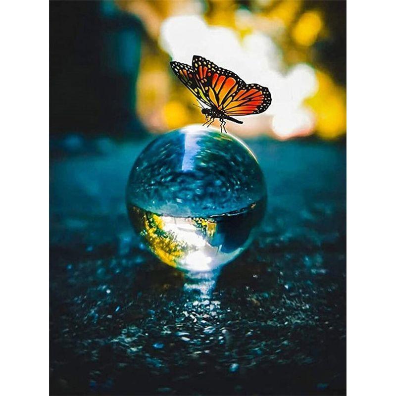 5D Diy Алмазная картина Полный круглый стеклянный стакан для воды Пейзаж Алмазная вышивка крестом Мозаика Домашний пейзаж Стена