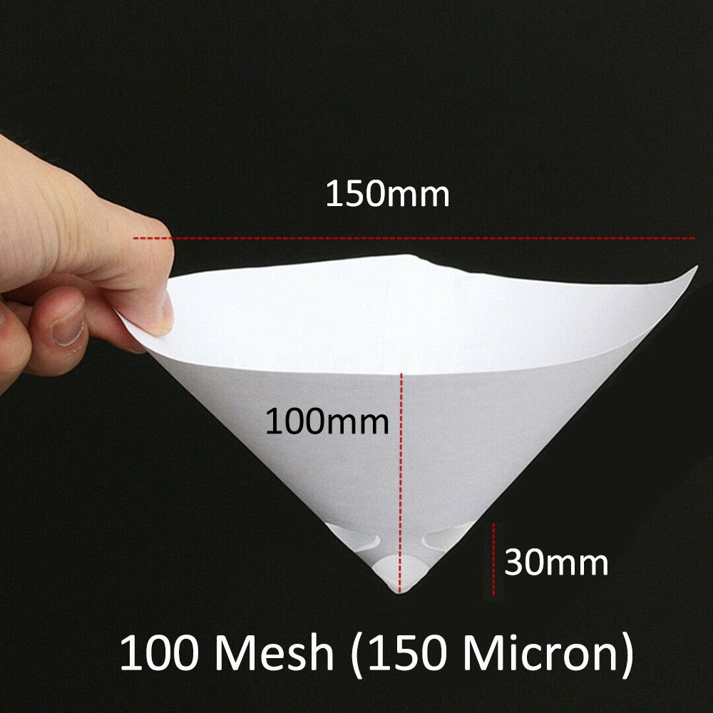 10Pcs/set 100 Mesh Conical  Straining Funnel Cup Paper Paint Strainer Filter Mesh