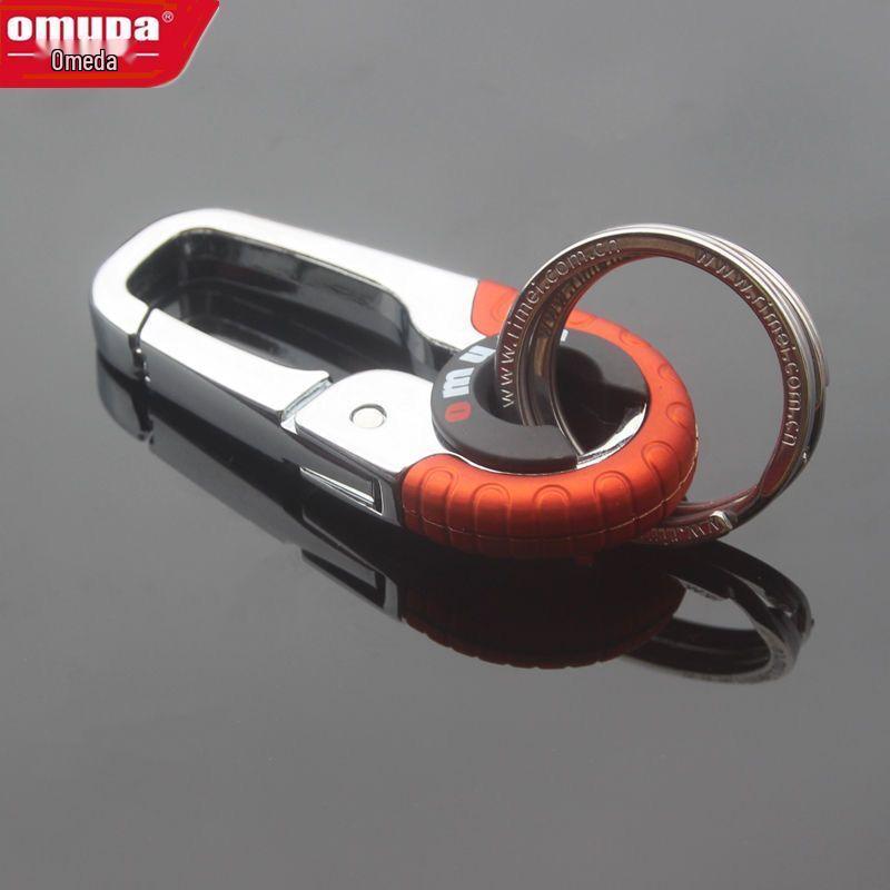 Omeida Мужской цельнометаллический брелок для ключей с двойными кольцами