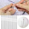 12pcs Small Size Metal Handle Crochet Hook Knitting Needles Lace Crochet Needles Metal Hook for Lace Knit