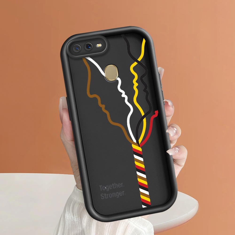 Мягкие силиконовые квадратные лестницы с мультяшным узором, полное покрытие, защита камеры, противоударный чехол для OPPO Reno Realme OnePlus