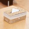 Hand Woven Storage Box Japanese Style Napkin Box Creative Rattan Woven Tissue Box  Home