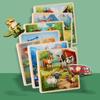 Childrens Wooden Dinosaur 3d Puzzle With Embedded Design For Cognitive Learning