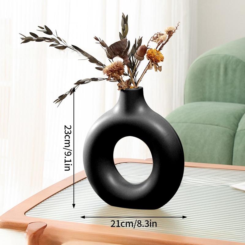 Artistic Plastic Flower Vase Nordic Style Vases Decorative Vase Flower Vases Living Room Ornament Home Decor Table Decoration