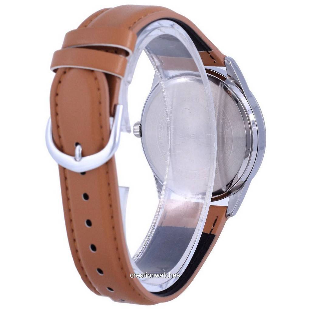 Casio Аналоговые кварцевые мужские часы из нержавеющей стали с синим циферблатом MTP-V005L-2B5 MTPV005L-2