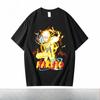 Naruto Trendy Brand Black Childrens Tshirt Summer New Anime Peripheral Printed Parent Child Wear Pure Cotton Fashion Tshirt