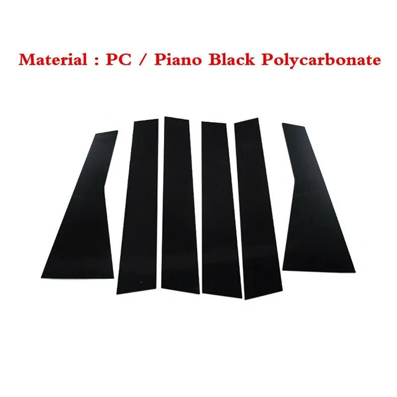6Pcs Gloss Black Pillar Post Fit For Kia K3 Forte Sedan Window Sticker Cover Door Side Trim Decor Kit