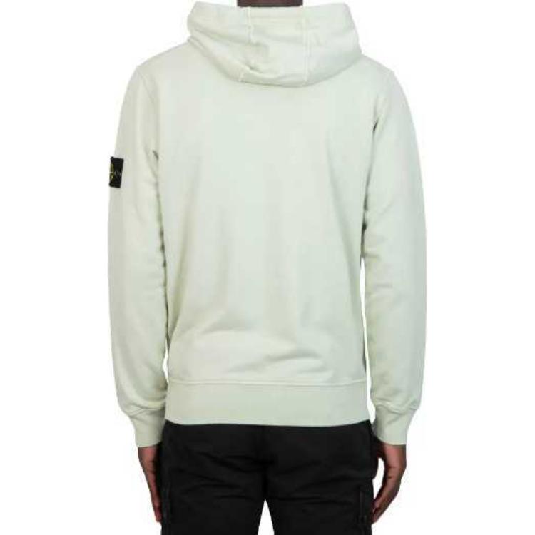 STONE ISLAND Толстовка с молнией и логотипом Мужские толстовки Фисташково-зеленый 801564251-V0051