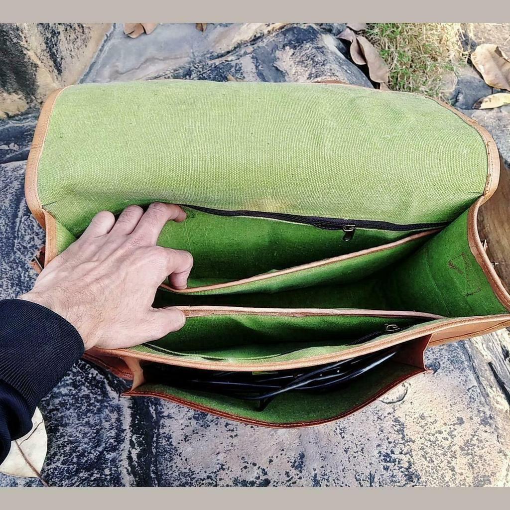 Сумка для ноутбука унисекс из натуральной козьей кожи, винтажный коричневый портфель через плечо