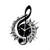 Decorative Wall Clock In The Shape of A Musical Note, Art, Simple And Elegant, Unique Gift,