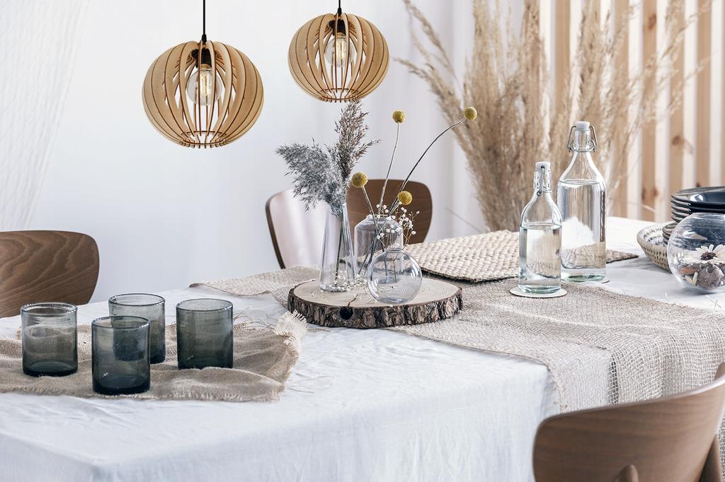 MODERN WOODEN LED CEILING HANGING LAMP