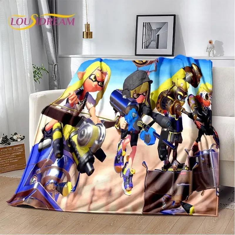 Мягкое плюшевое одеяло с играми, Splatoon, мультфильмом, фланелевое одеяло, одеяло для гостиной, спальни, кровати, дивана, чехол для пикника Bettdecke