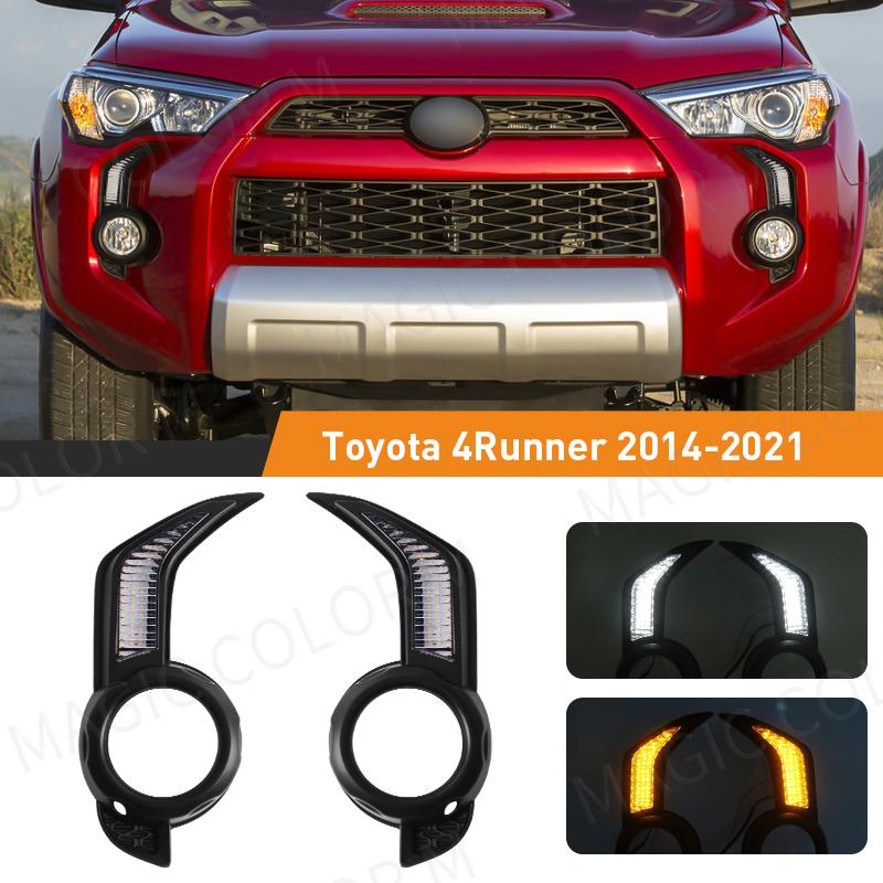 LED DRL For Toyota 4 Runner 4Runner 2014 2015 2016 2017 2018 2019 2020 2025 Daytime Running Light Car Fog Lamp White Yellow 12V