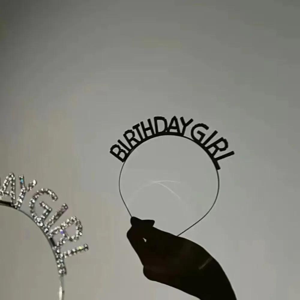 Crystal Birthday Crown Tiara Headband for Women Metal Rhinestone Prom Diadem Crown Sweet Girls Hair Accessories Party Jewelry