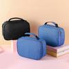 Large Capacity Stationery Storage Bag With Zipper Lnner Pocket 72 Holes Pencil Case  Simple Canvas Stationery Supplies