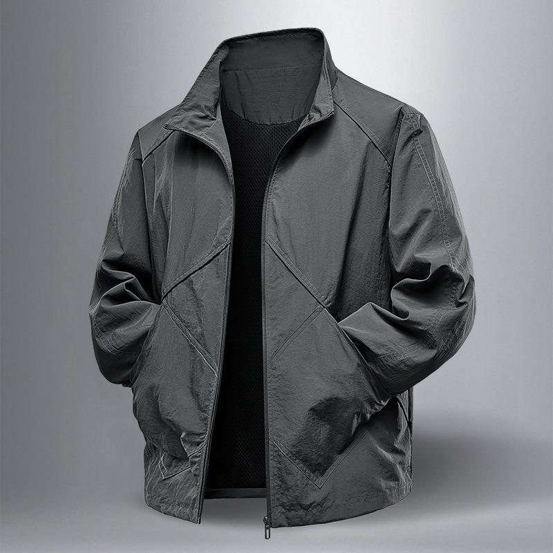 Men S Waterproof Stand Collar Work Jacket Casual Spring Autumn