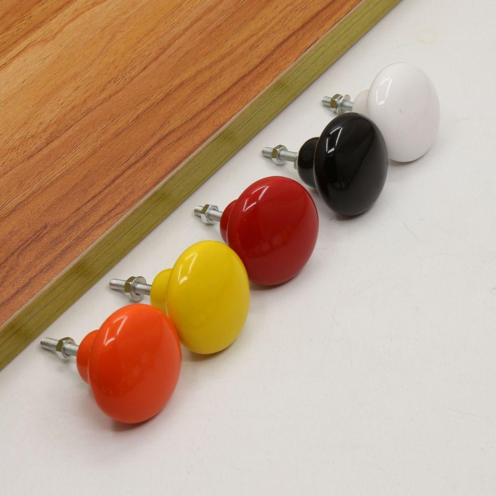 Single Hole Door Pull Handles Glazed color Drawer Knobs Simplicity Cabinet Knob Wine Cabinet