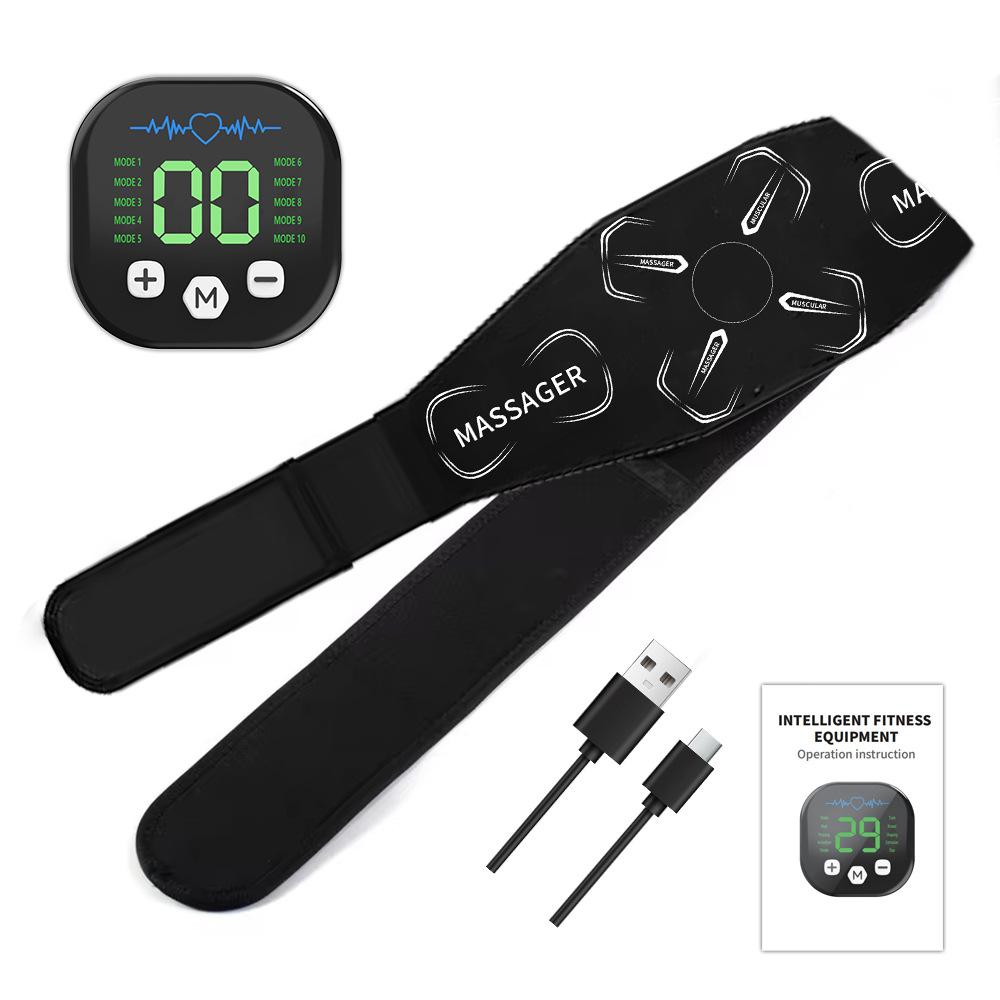 Electric Abs Toning Training Belt EMS Body Slimming Belt Waist Trimmer Abdomen Muscle Stimulator Weight Loss Massager Men Women