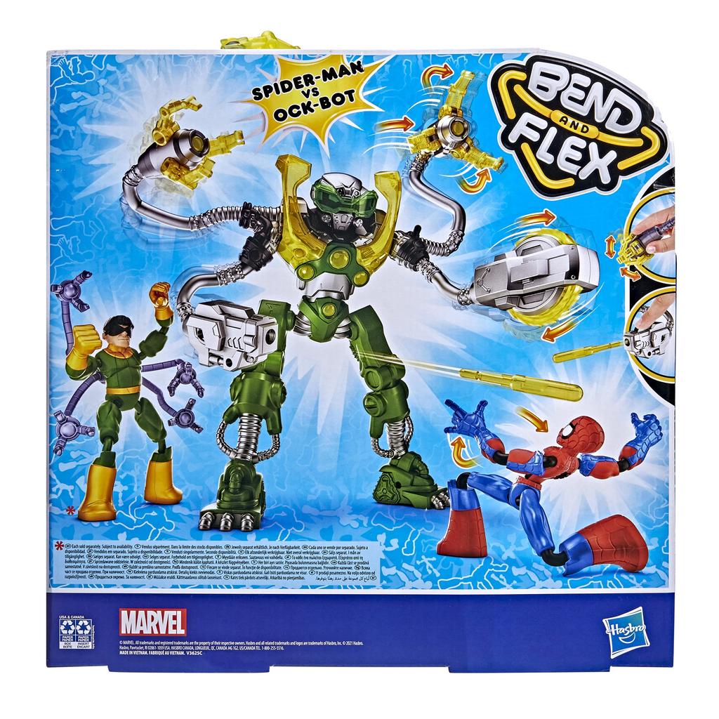 Marvel Spider Man Bend And Flex Spider Man Vs Ock Bot -