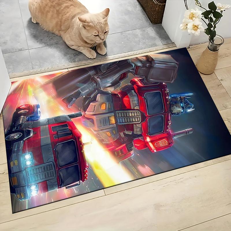 1Pc Transformers Optimus Prime Battle Scene Carpet Rug Customizable Soft Washable Antislip Home Living Room Sofa Mats Personalized Rug 091779