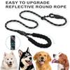Reflective Dog Leash With Comfortable Padded Handle Double Heavy Duty Traction Rope For Strong Dogs Enhance Safety And Control