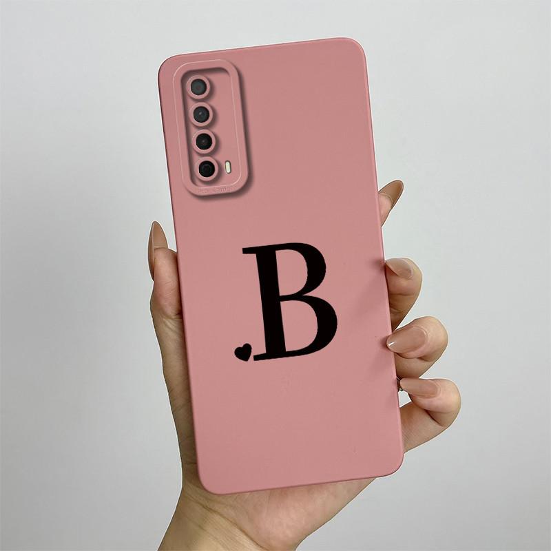 Чехол для Huawei Y7a Чехол для телефона Huawei P smart 2021 PPA-LX1 Роскошные буквы Квадратный Ударопрочный Мягкий ТПУ Силиконовая задняя крышка Fundas