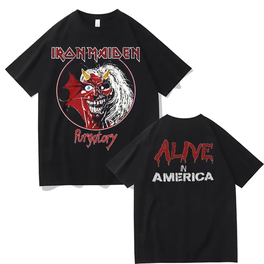 Мужские футболки Iron Maiden Run for Your Lives World Tour 2025 Арнем Нидерланды Голландский эксклюзивный мерч футболка на Gelredome