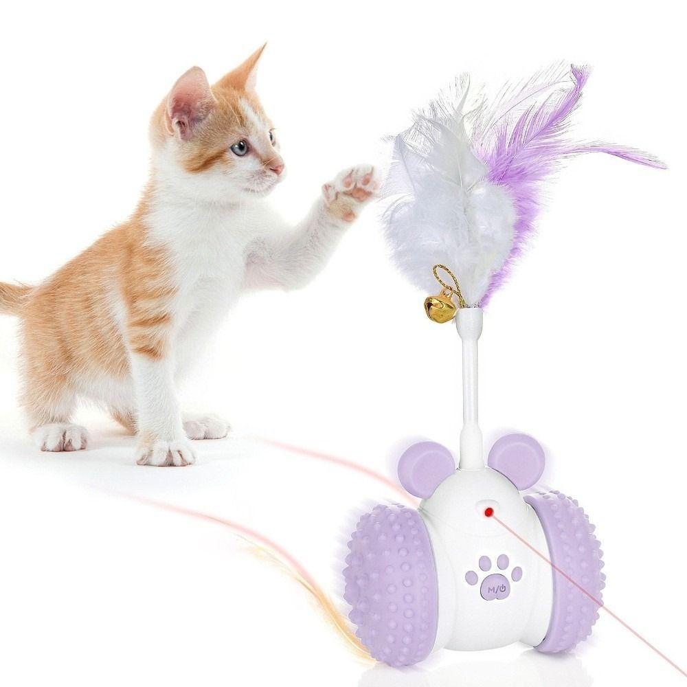 2 Play Mode Automatic Mouse Car Cat Toy Infrared Laser Cat Teasing Toy Interactive Game