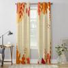 Занавеска для спальни и кухни, осенние листья, линии, оконные шторы, шторы для гостиной, декоративные предметы