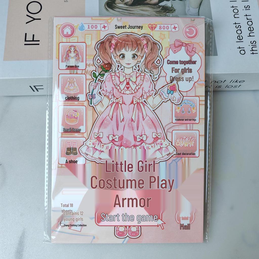 Xin Mo Princess Dress-up Sticker Book for Girls Aged 3-9 - Educational Toy Collection