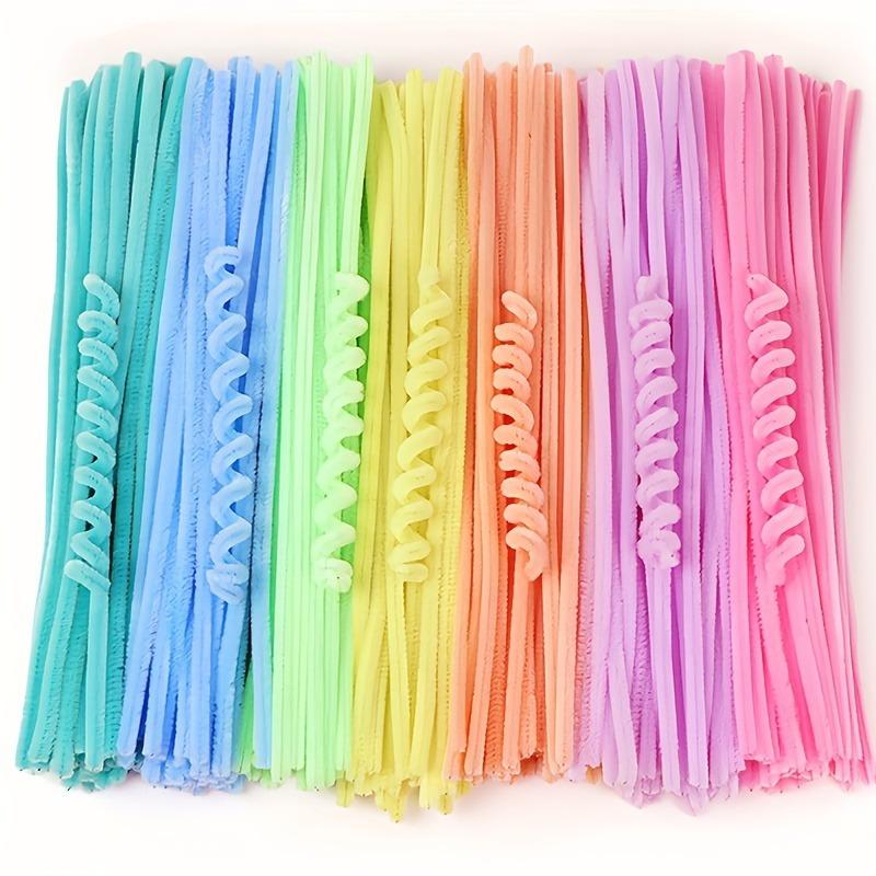 100/10pcs Colorful Chenille Stems Pipe Cleaners Plush Tinsel Stem Wired Sticks Twist Stick Hair Strip DIY Craft Educational Toys