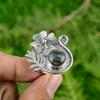 Gift For Her Natural Labradorite Statement Flower Adjustable Ring 925 Silver