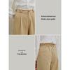 INMAN Women's Cotton High-Waist Wide-Leg Pants
