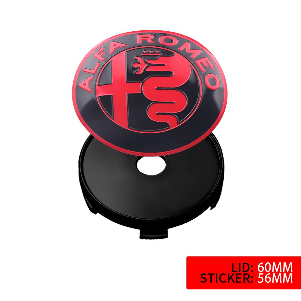Car Stickers For Alfa Romeo 4pcs/set 56mm Car Wheel Center Hub Stickers 60mm Car Wheel Center Hub Caps Auto Decoration Accessori