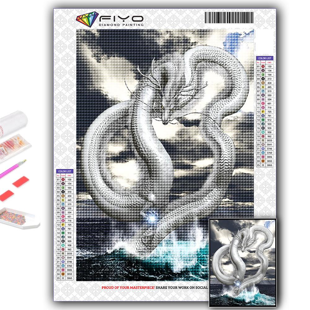 5D DIY Алмазная картина Китайский дракон Вышивка крестиком Алмазная художественная вышивка Мозаика Домашний деко