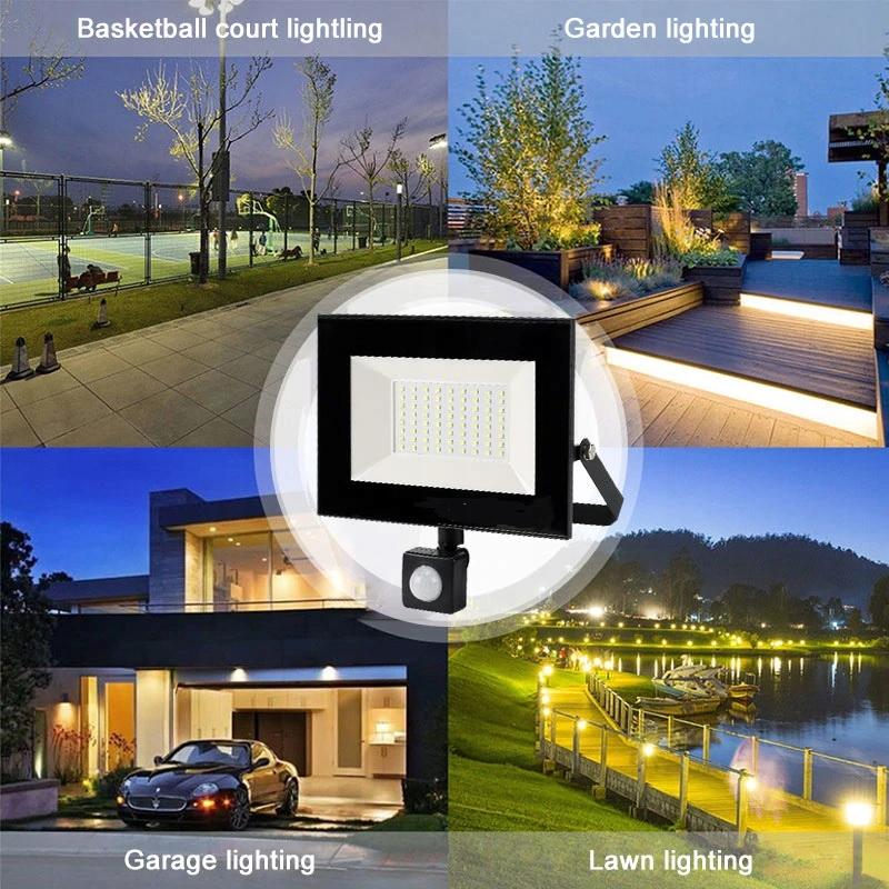 Halogen 10W With Motion Sensor Street Lamp Above The Garage Workshop