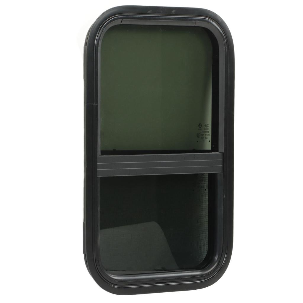 RV Window 590x390mm Tinted Tempering Glass Vertical Horizontal Sliding for Campers Trailers Construc