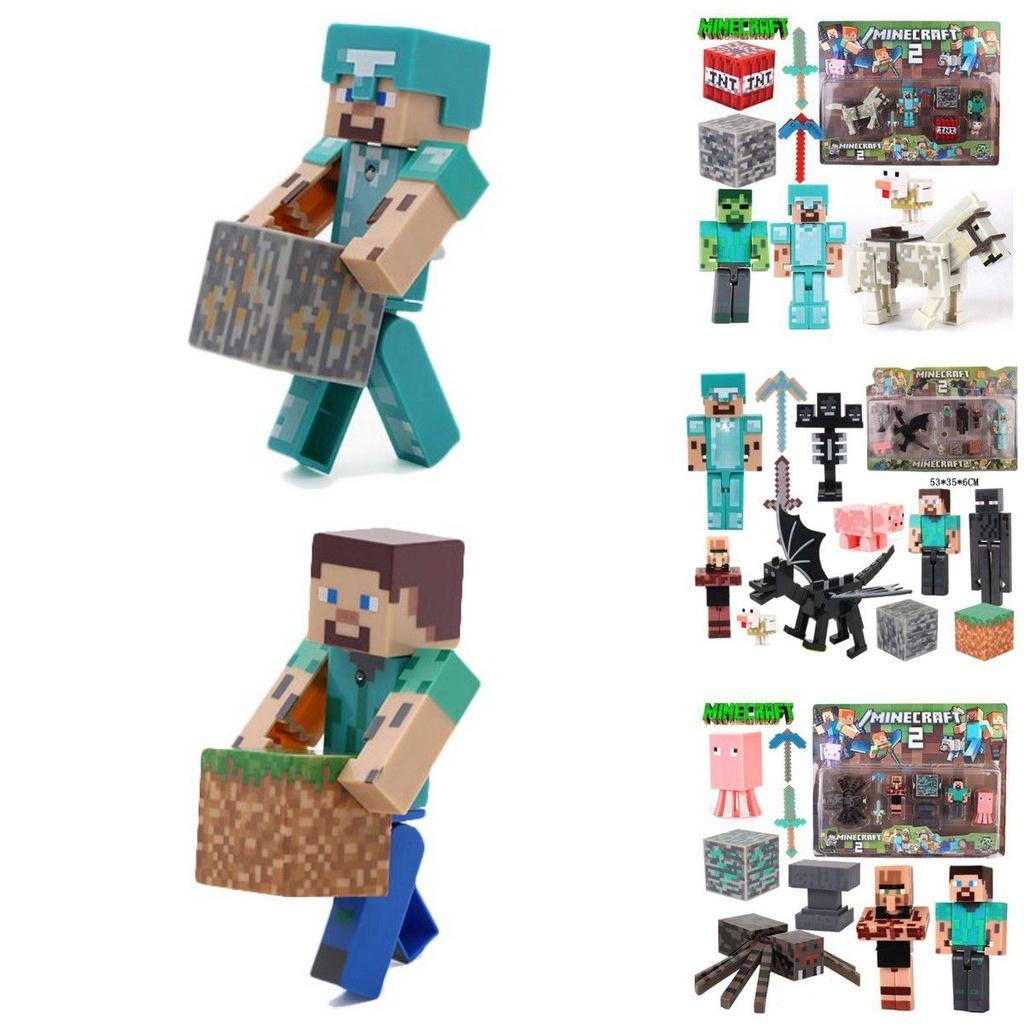 Коллекция фигурок-пазлов Minecraft Высококачественный домашний декор и подарок для геймеров