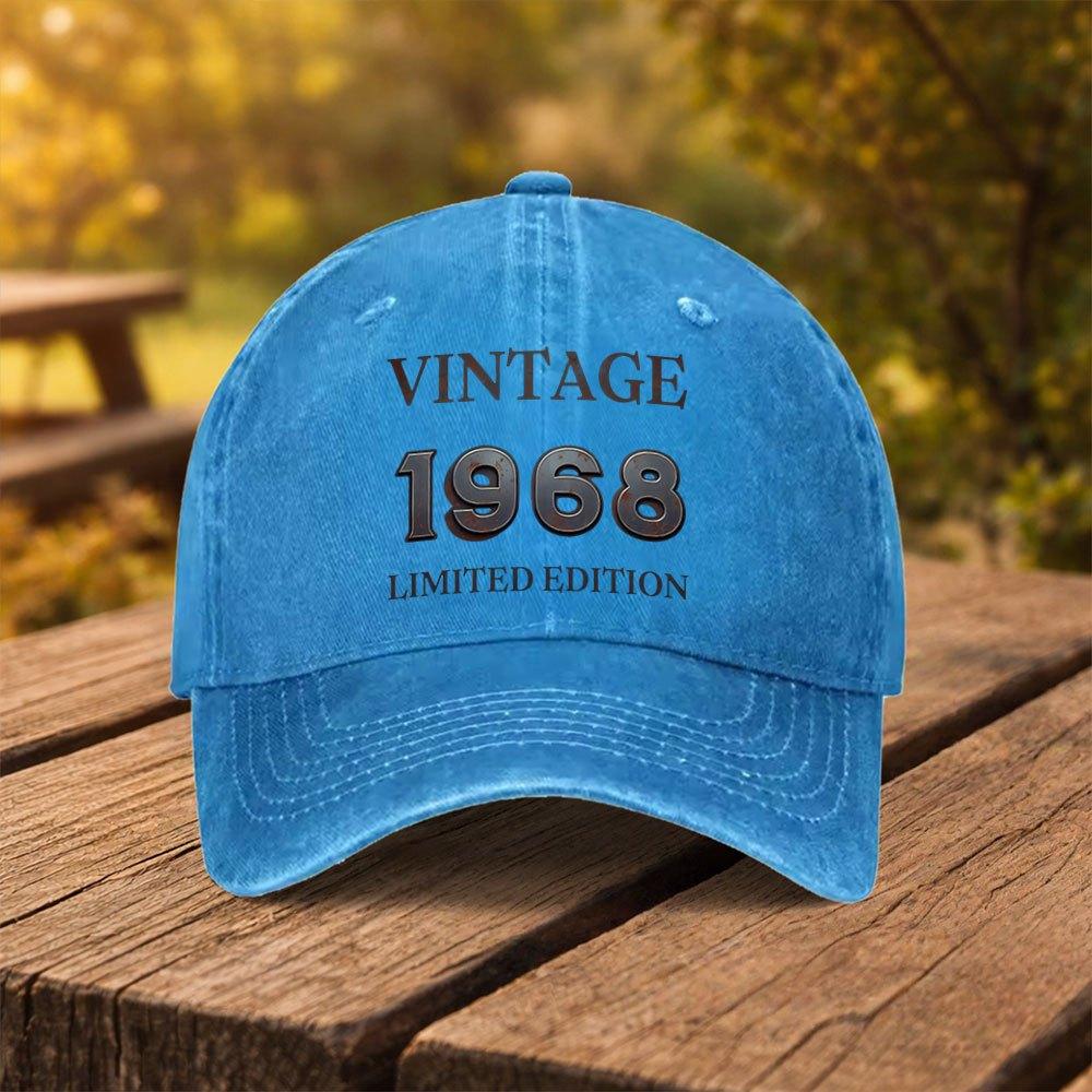 pc Vintage Limited Edition Printed Baseball Cap Unisex Fashion Duckbill Hat Suitable for Outdoor Sports Fitness Travel A