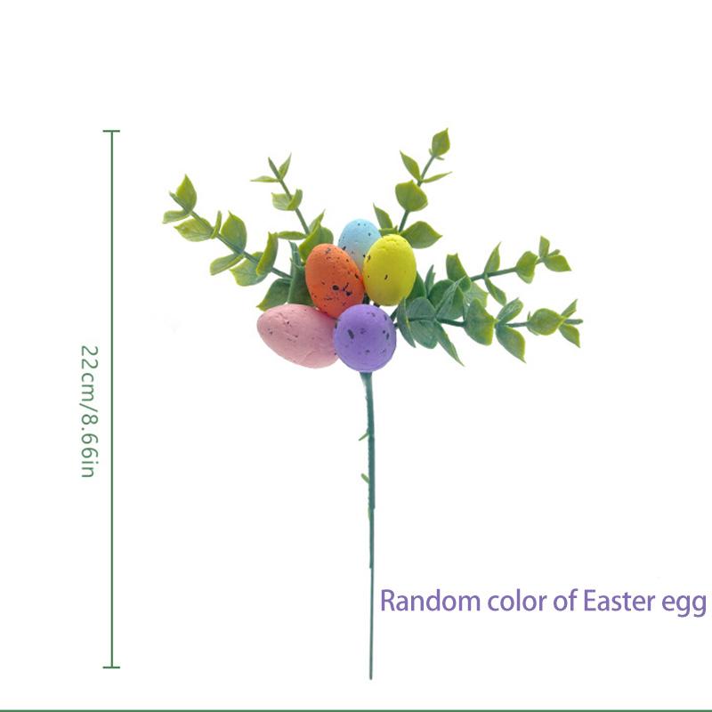 1PC Easter Eggs Branch Tree Foam Painting Easter Decoration for Easter Branch DIY Flower Arrangements Easter Desktop Decoration