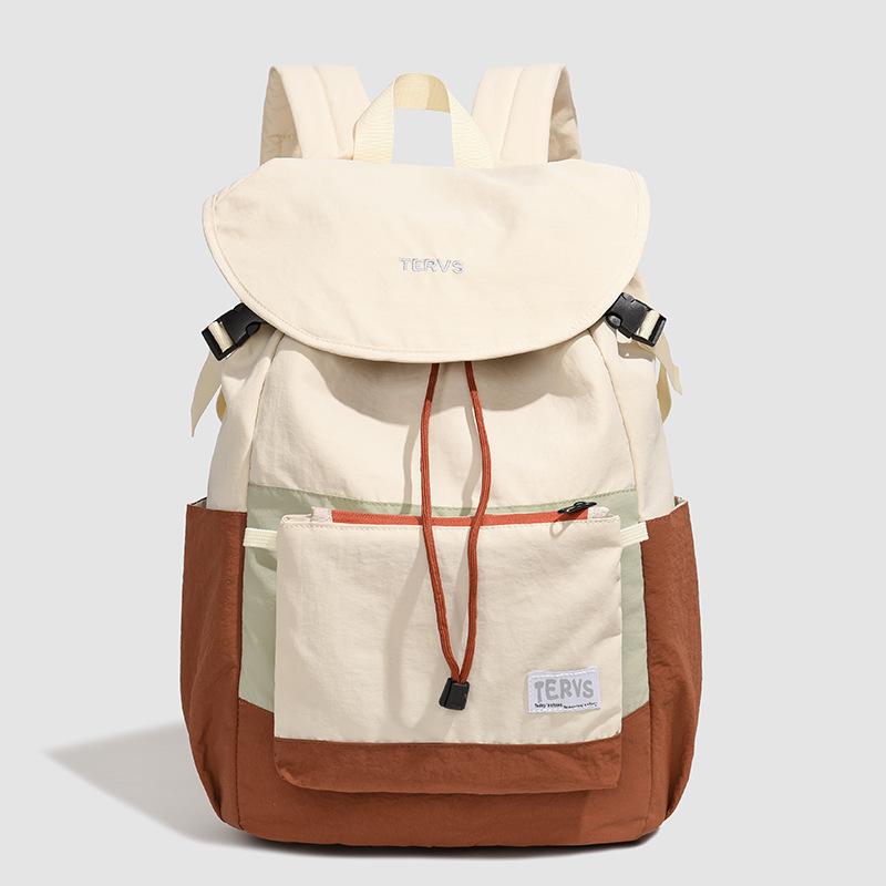 Schoolbag new mountain ins high value fresh contrasting color backpack men and women simple and lightweight travel spring outing mountaineering
