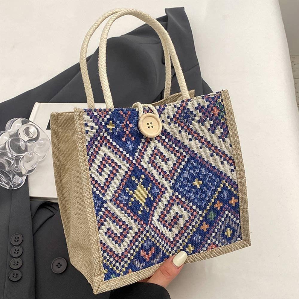 Ручная сумка для покупок, сумка для подмышек, модная льняная сумка-тоут для женщин