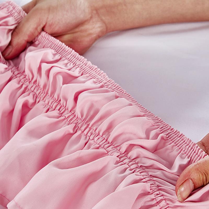 4-слойная юбка-кровать с рюшами, эластичная юбка-кровать с запахом, покрывало без поверхности, юбка кровати для дома, отеля, двойная/полная/королева/король