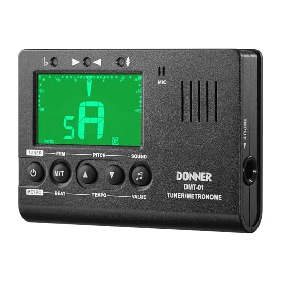 Donner Digital Metronome Tuner Tone Generator 3 in 1 for Guitar/Piano/Trumpet/Chromatic Instruments