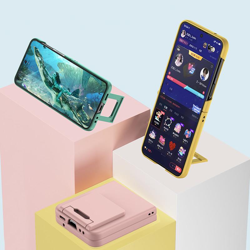 Для Samsung Z Flip 4 5g антидетонационный жесткий чехол для ПК для Samsung Galaxy Z Flip 4 Flip4 Zflip4 подставка-держатель модные аксессуары
